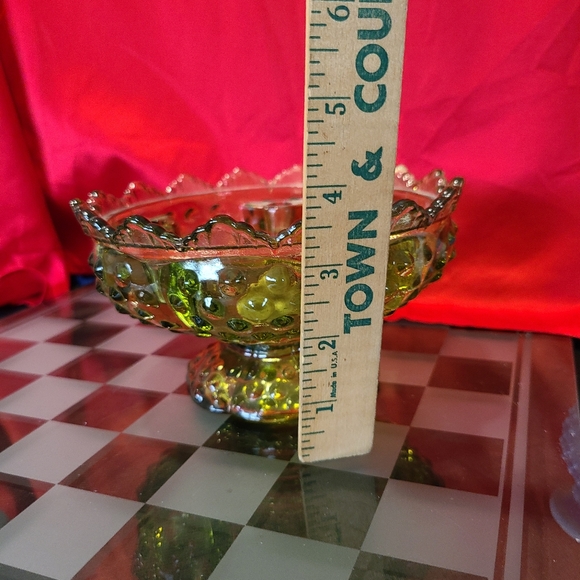Fenton Hobnail Green Glass Candle Stick Holder Holds 6 Candles main image 6